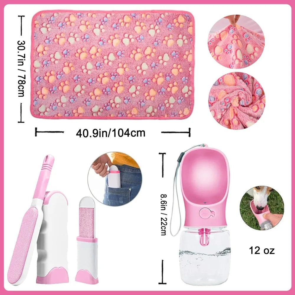 Puppy Supplies Starter Kit - 39-Piece Set of Puppy Essentials and Dog Stuff.Includes Dog Leash, Toys, Bowl, Brushes