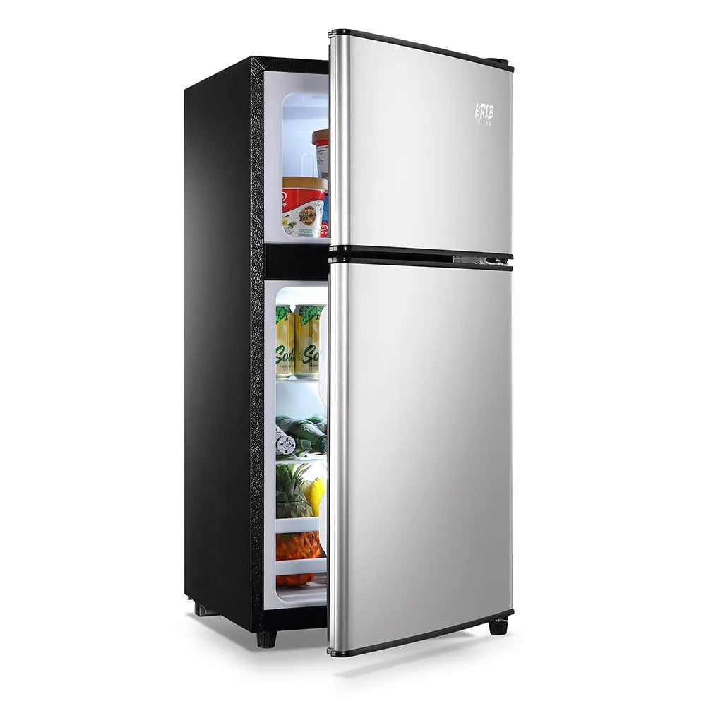 Mini Fridge with Freezer, 2.9 Cu.Ft Small Fridge, Energy Saving, Low Noise,7 Adjustable Thermostat, Double Door Refrigerator