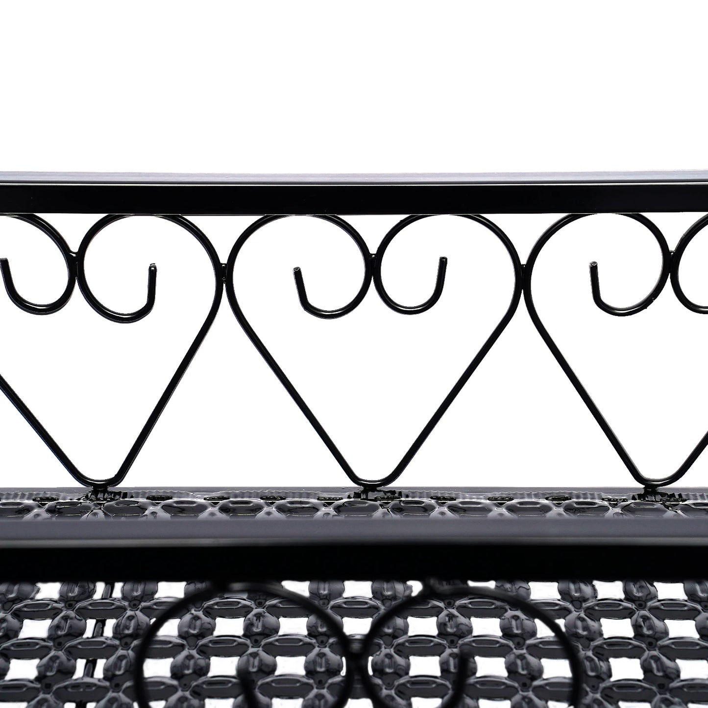 Balcony Hanging Planter Stand, Open Design, 22.05 lbs, Patio Railing Shelf Herb Pots Support for Decks, Porches, Balconies