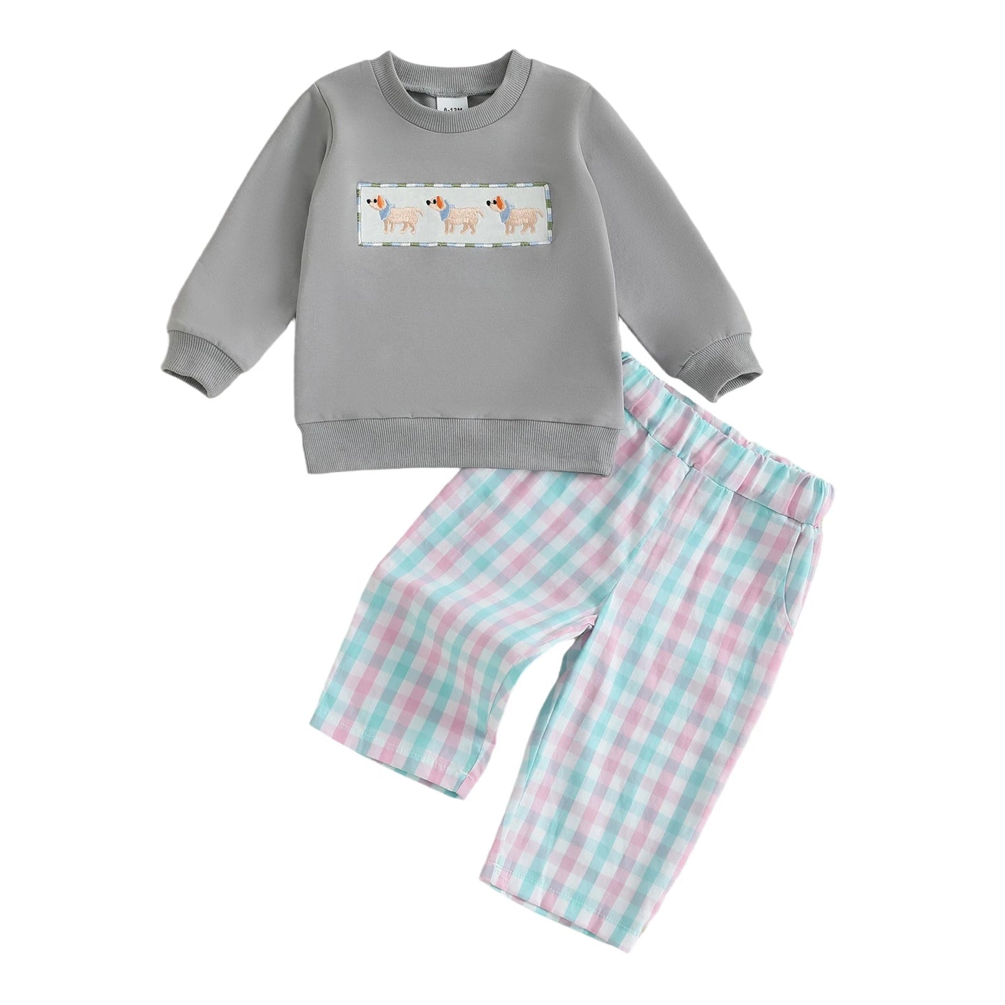 2Pcs Baby Girl Winter Outfit Long Sleeve Hooded Bear Print Jacket with Fleece Lined Leggings Set for Cold Weather