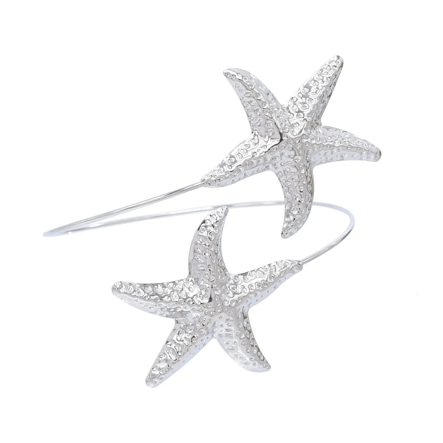 New Fashion Golden Alloy 2 Starfish Arm Bracelet for Women Summer Beach \Dance Party Cuff Bracelets Jewlery Accessories Gifts