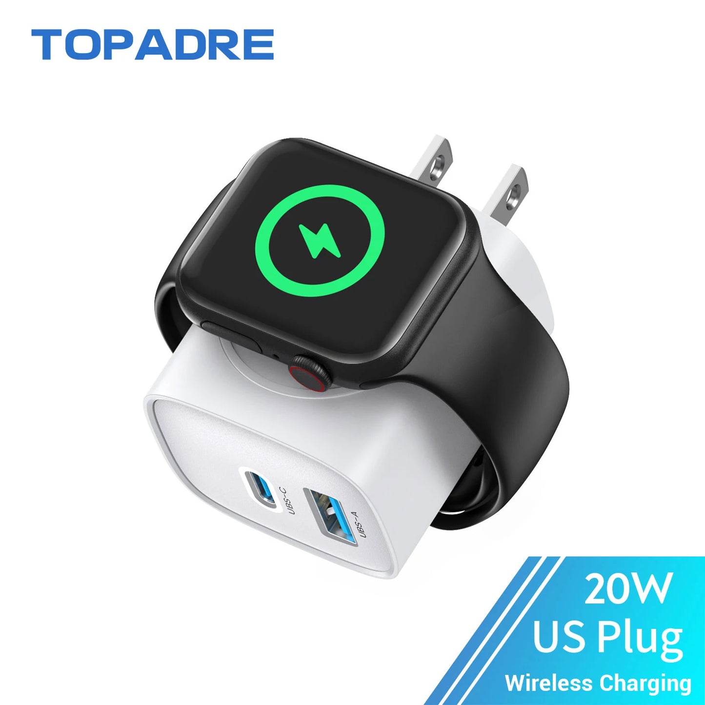 For Apple Watch Charger with 20W Fast Charging Block, 3 in 1 PD USB C Wall Charger Block for iWatch Charger,for iPhone, Ipad