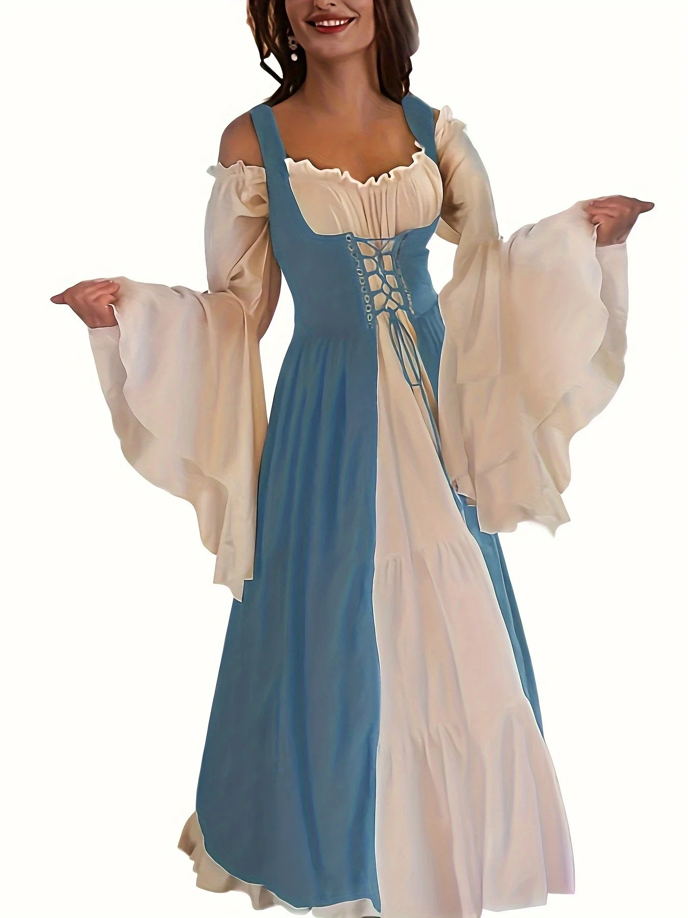 Womens's Medieval Renaissance Costume Cosplay Over Dress