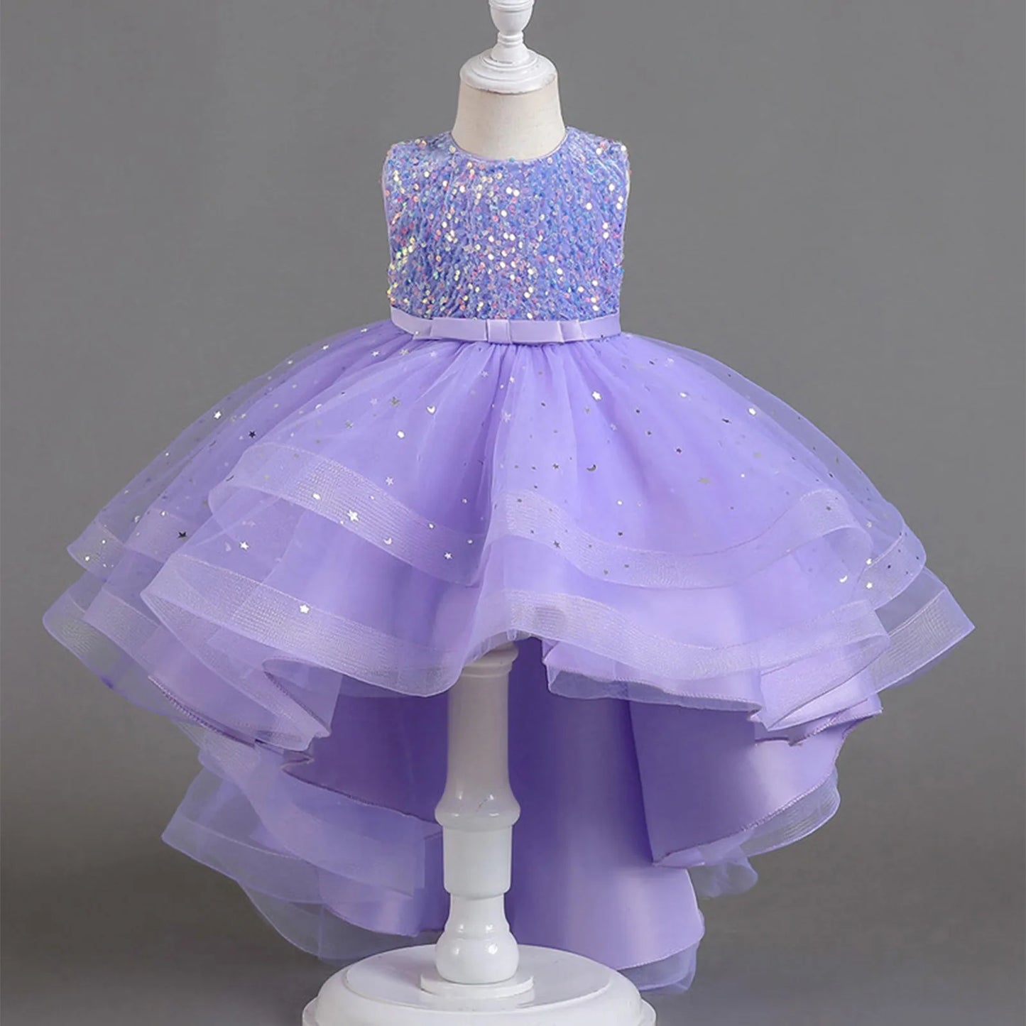 Beautiful Little Girls Ruffled Tiered Birthday Wedding Party Ball Gowns Flower Girl Formal Toddler Cupcake Pageant Dress