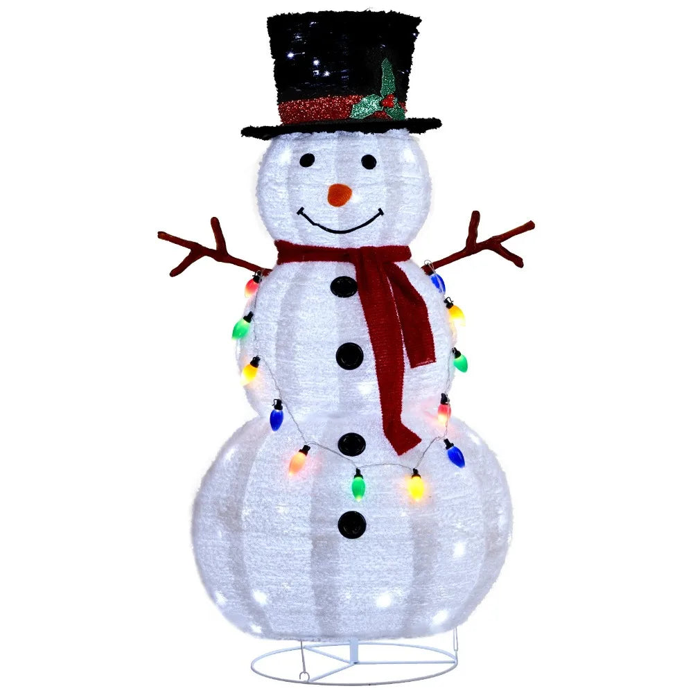 Christmas Snowman 4 FT with LED Lights for Garden Lawns Yard Holiday Decoration