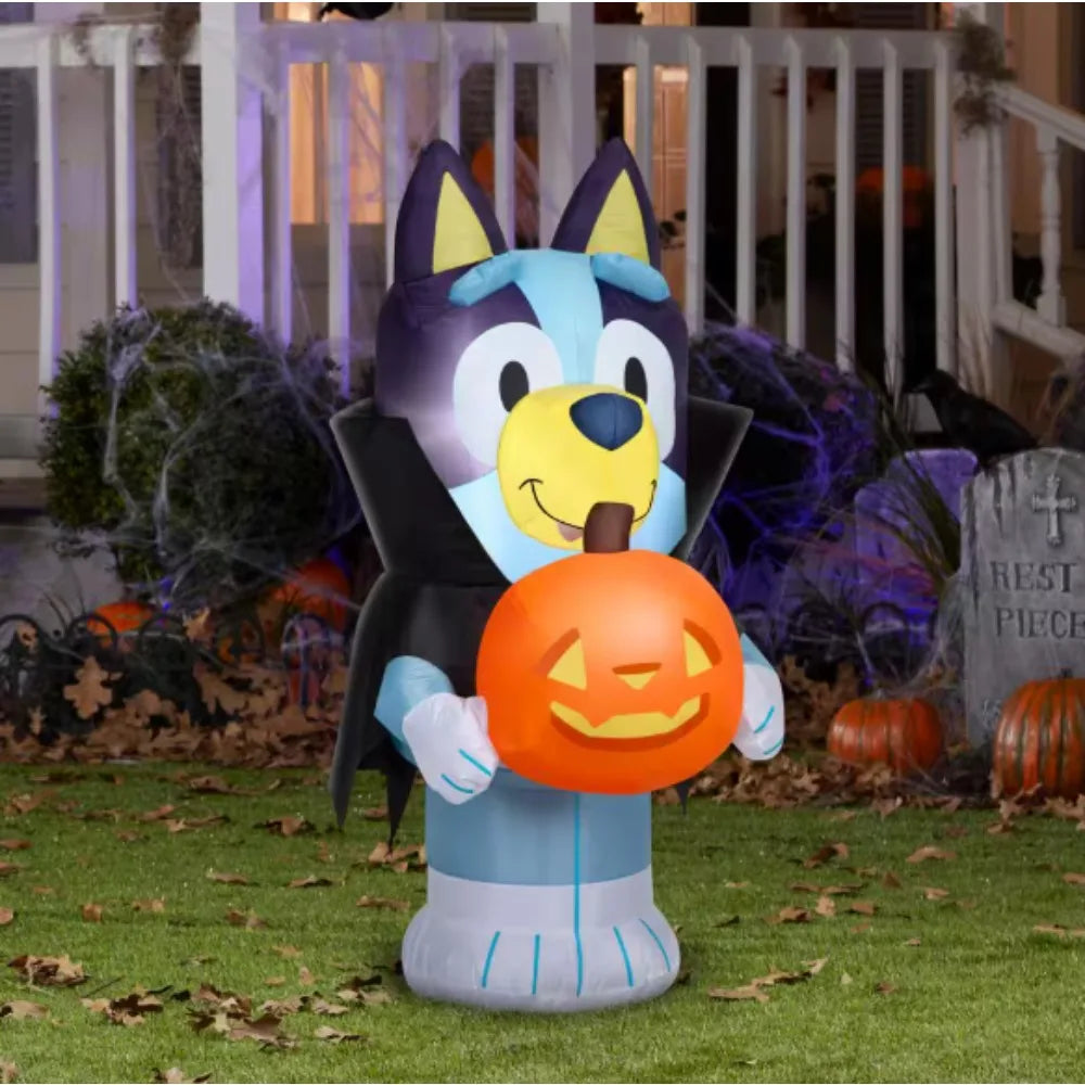 Halloween Airblown Inflatable-Bluey in Vampire Costume-SM-Bluey,as a vampire for a night of trick-or-treating