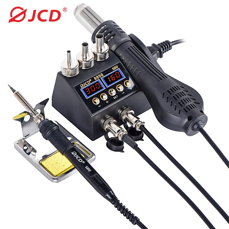 2 in 1 750W Soldering Station LCD Digital display welding rework station for cell-phone BGA SMD PCB IC Repair solder tools 8898