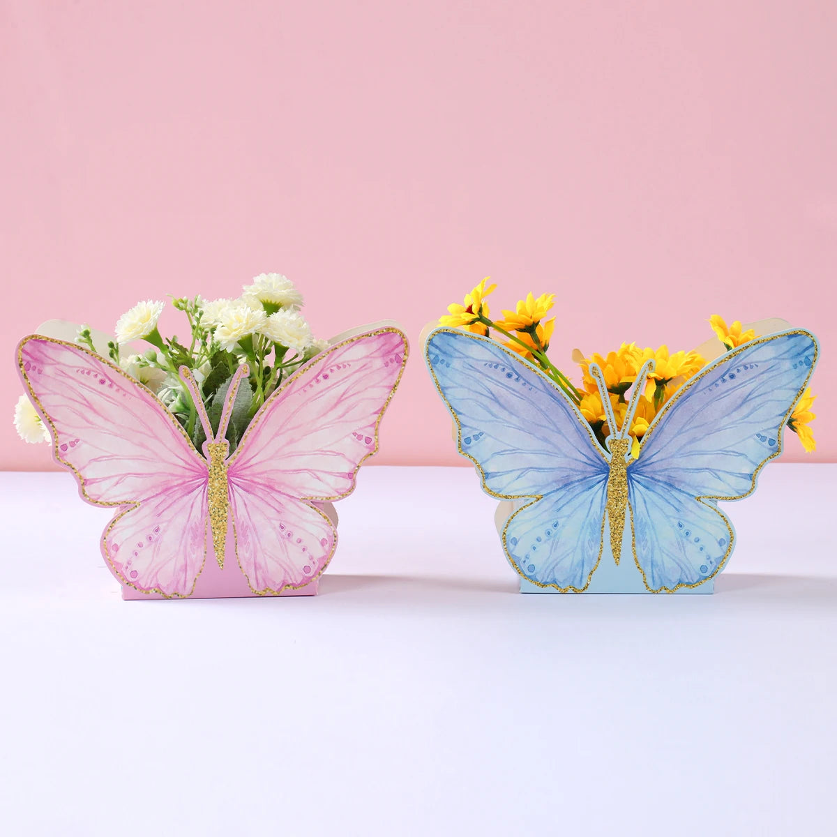 6pcs 20x14cm 3D Simulation Butterfly Birthday Decoration Girl Butterfly Decor Birthday Party Baby Shower Wedding Decoration