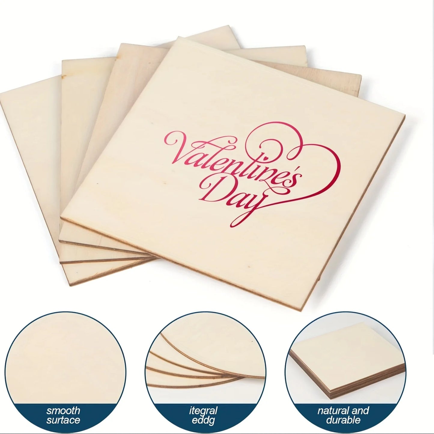 100 Pcs Wood Pieces 4 x 4 Inch Blank Wooden Slices Wood Chips for Home Decoration Wooden Coasters and DIY Crafts