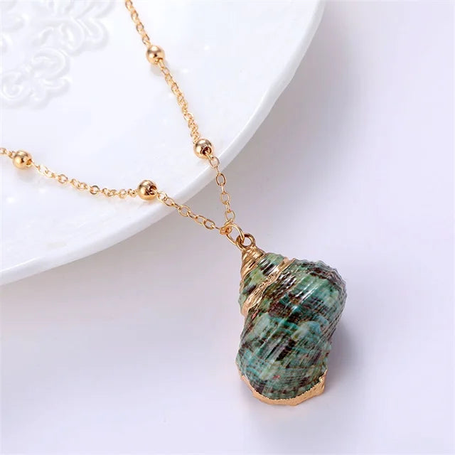 Hot 2019 Bohemia Conch Shells Necklace Sea Beach Pendant Necklace For Women Female Cowrie Summer Party Gift Jewelry