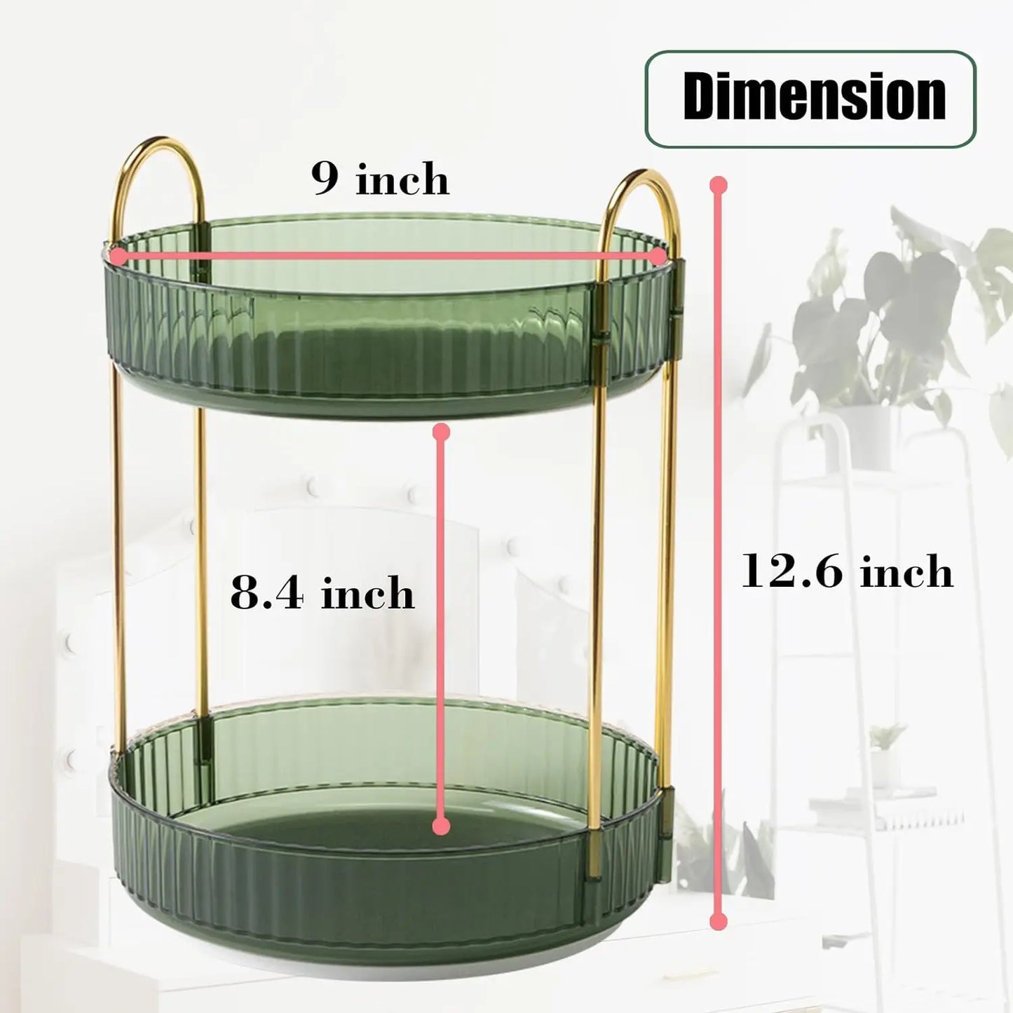 Rotating Makeup Organizer Vanity 360 Spin High Capacity