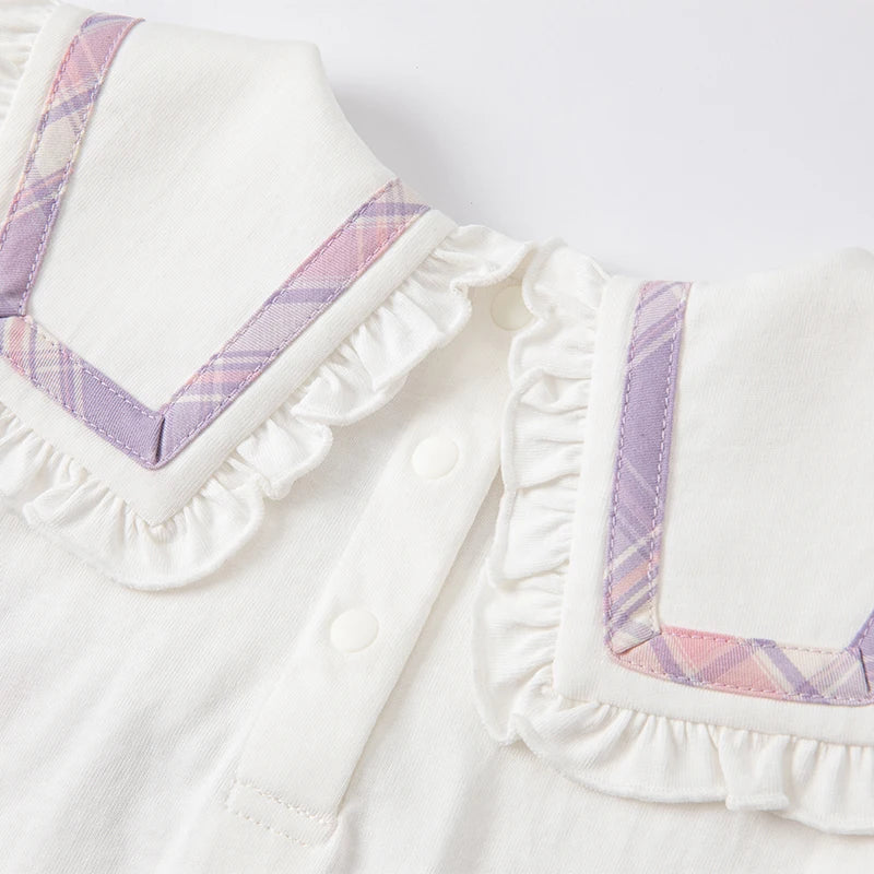 Dave Bella Girls Short Sleeve Blouse Skirt Sets Plaided Sunmmer Clothes Two-Pieces Shirt Skirt Suit Children Clothes DBK2221925