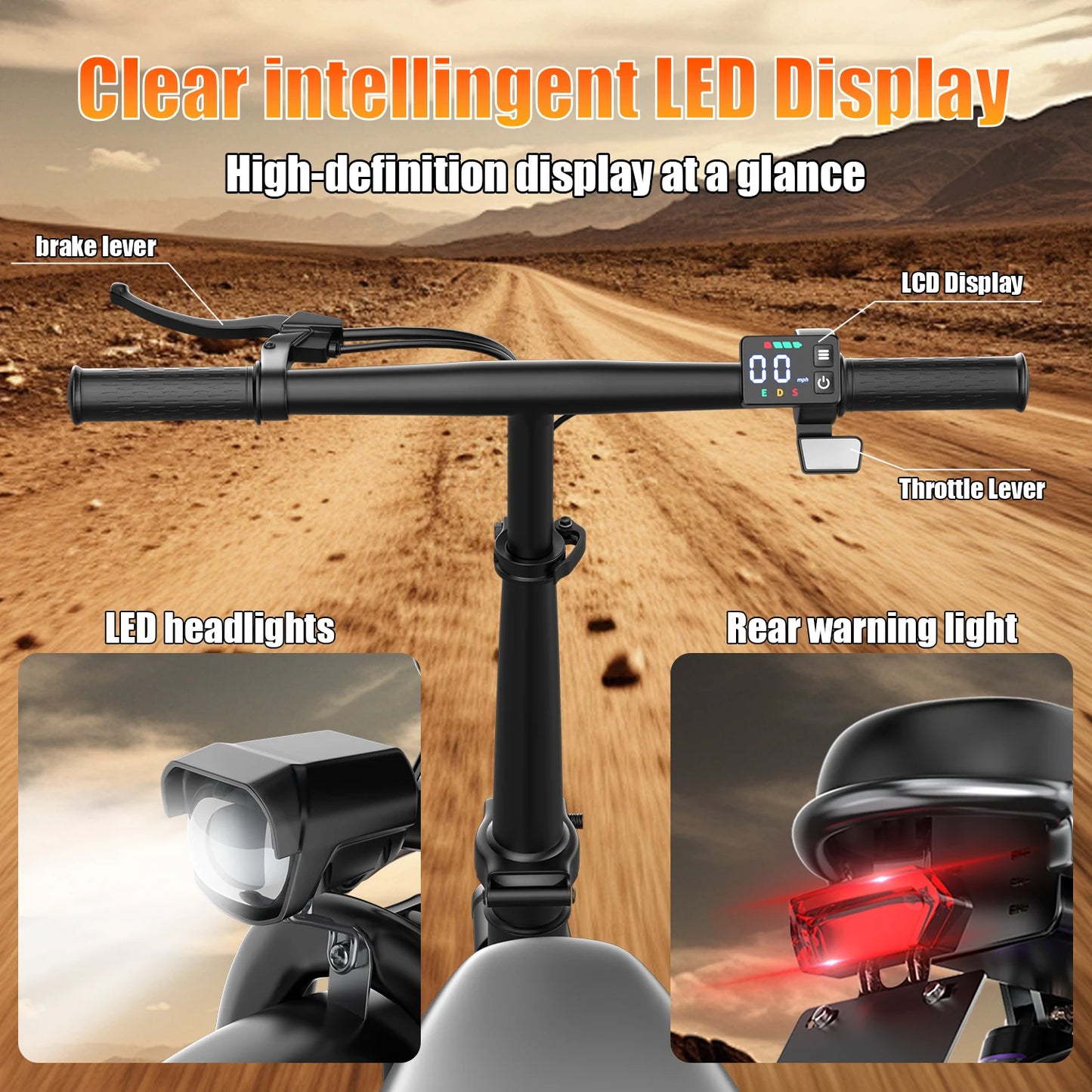 Electric Bike for Adults, 48V 15AH Removable Battery,20MPH 35Miles 500W Brushless Motor Commuting Motorcycle Ebike for Women Men