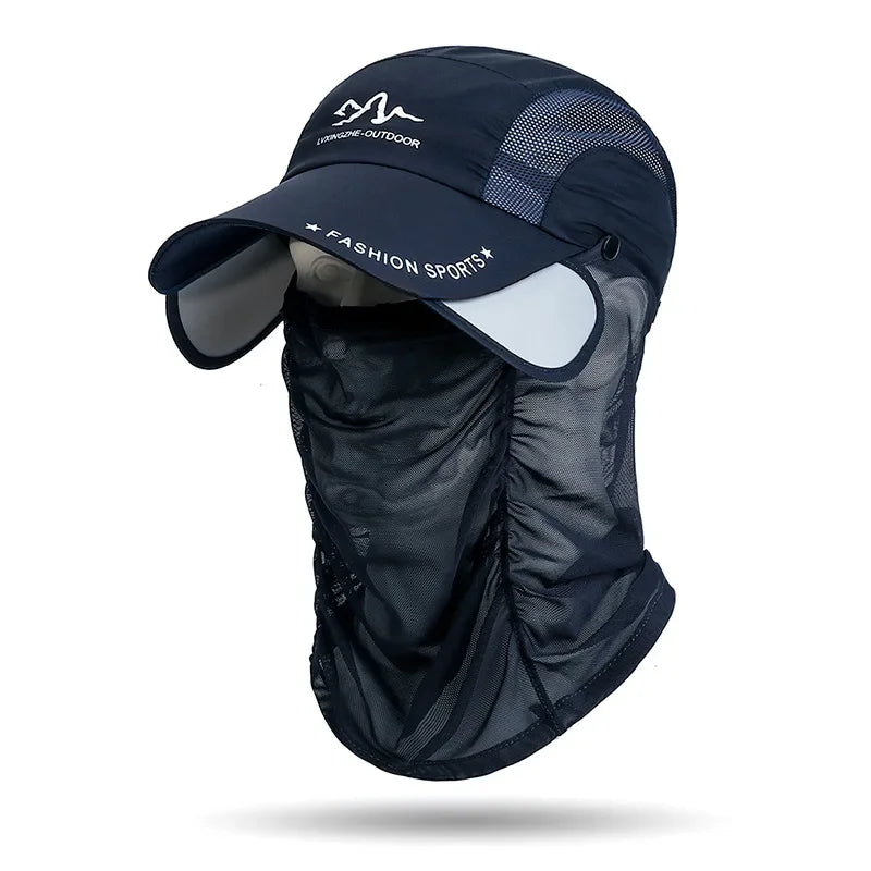 360 ° portable fishing sun hat, outdoor cycling and hiking sun protection, detachable and adjustable fishing equipment