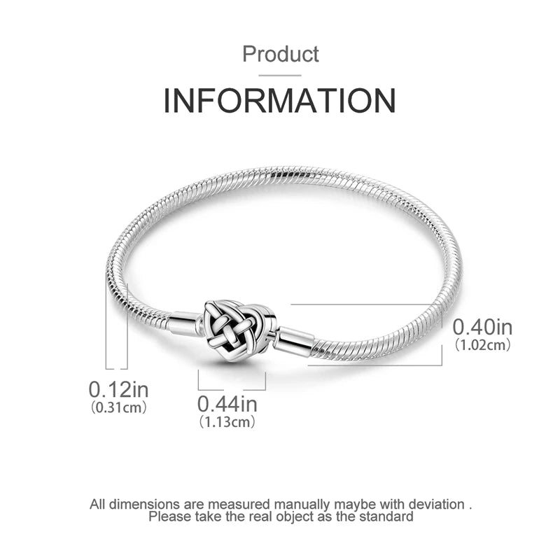 Pulsera Original de Plata de Ley 925 para Mujer – Diseño Corazón y Mariposa, Compatible con Pulsera Original