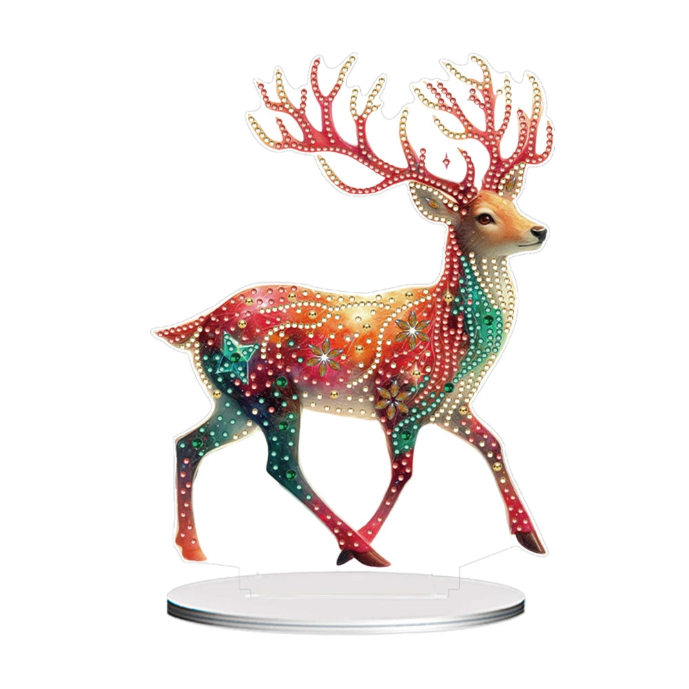 Acrylic 2D Flat Animal DIY Diamond Painting Desktop Ornaments Kit Diamond Painting Desktop Decorations Bedroom Table Decoration