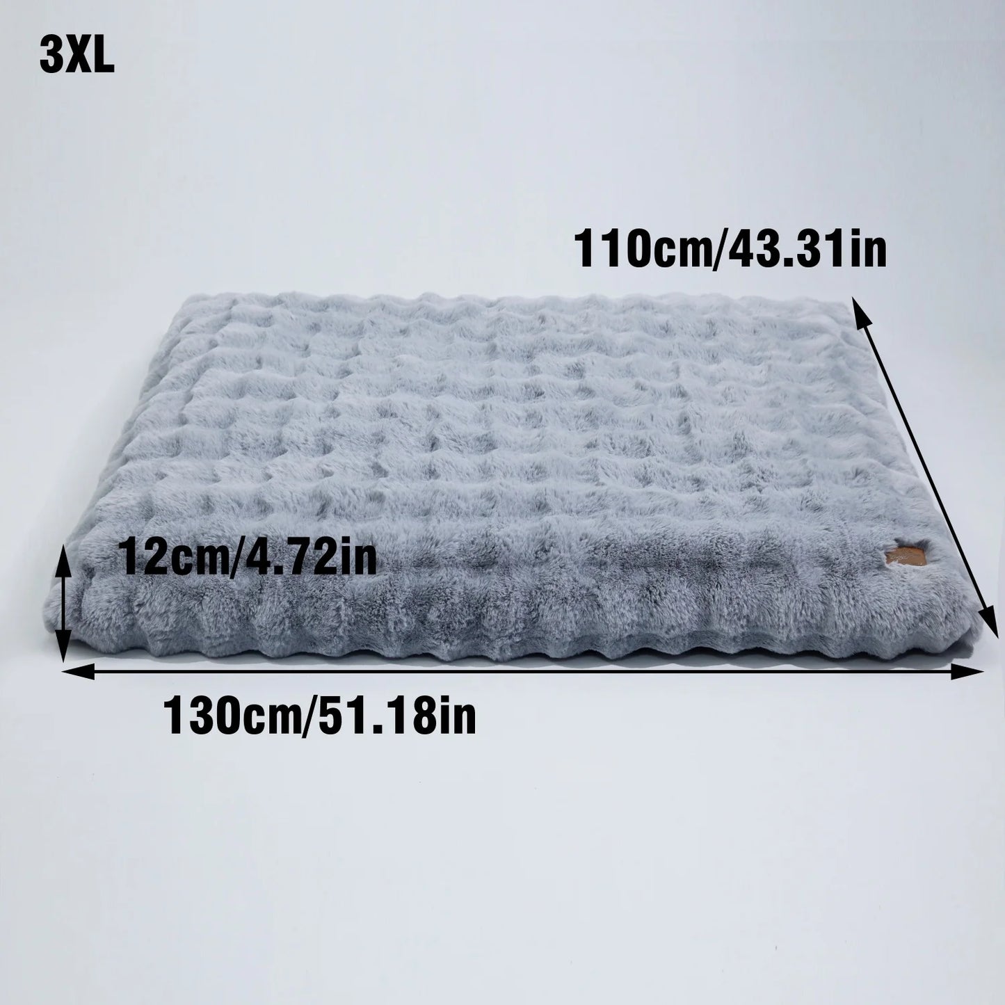 M-4XL Ultra-soft Plush Dog Bed Pet Cat Calming Sleeping Bed Thicker Foam Base Crate Bed Multiple Sizes Option for Dogs