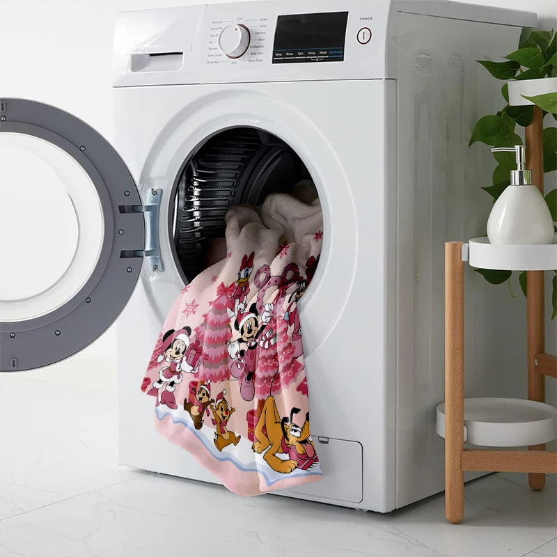 Christmas Mickey Mouse Flannel Blanket Fluffy Cozy Throw Children Adult Nap Blankets  Bedding Blanket for Party Home Decorations