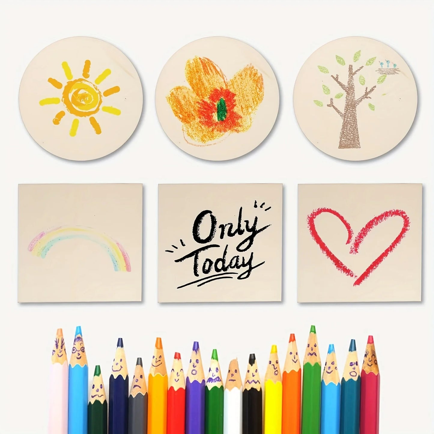 100 Pcs Wood Pieces 4 x 4 Inch Blank Wooden Slices Wood Chips for Home Decoration Wooden Coasters and DIY Crafts