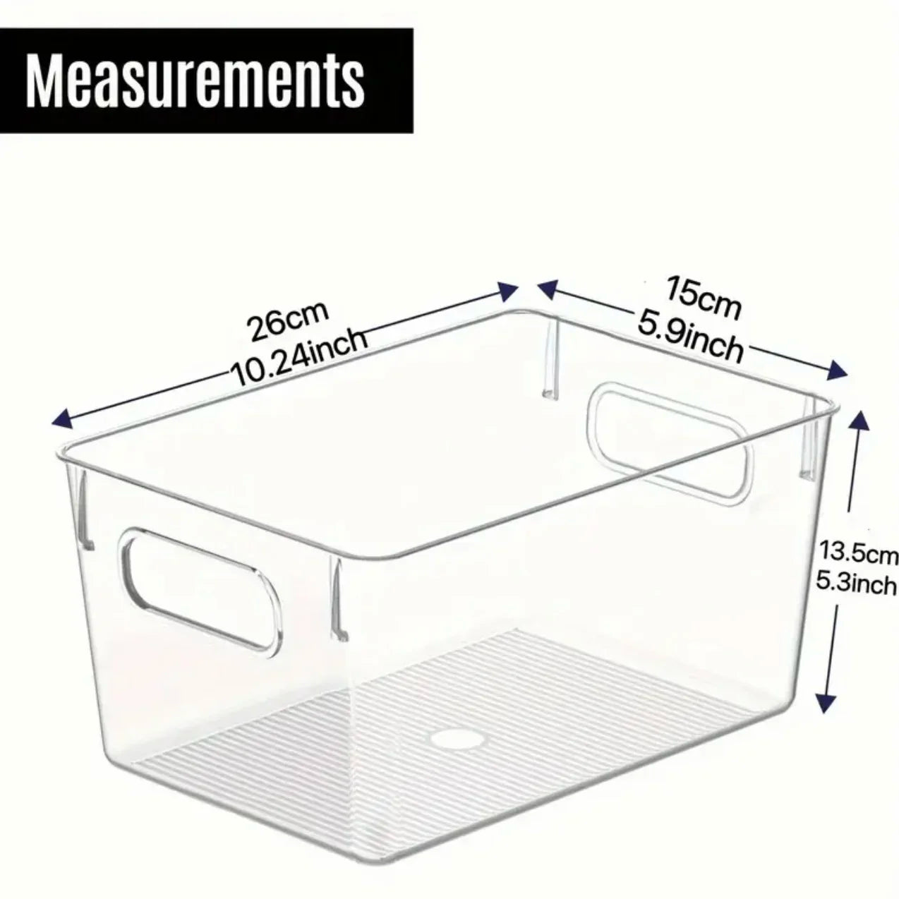4 Pack Clear Plastic Storage Bins, Pantry Organizers and Storage Containers Fridge Organizer Bins Kitchen Cabinet Organizer
