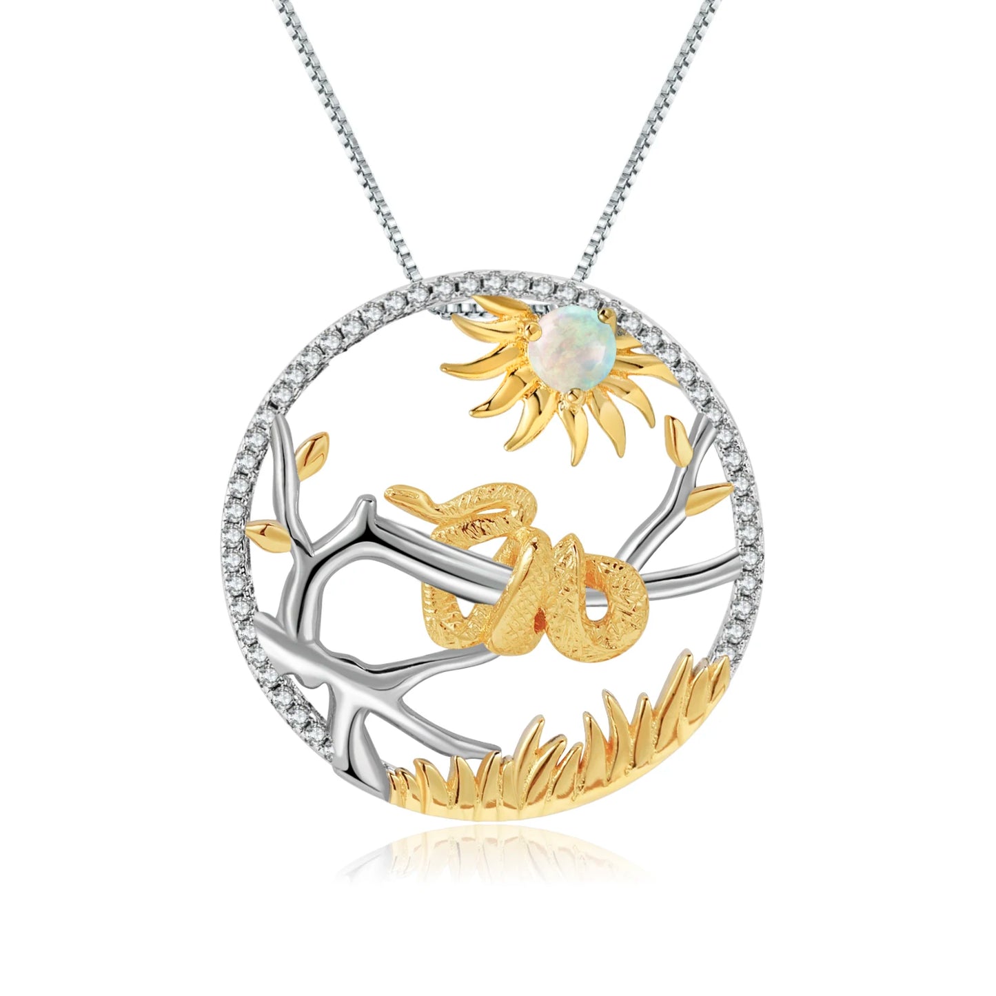 GEM'S BALLET 925 Sterling Silver Natural Swiss Blue Topaz Handmade Dragon Pendant Necklace For Women Chinese Zodiac Jewelry