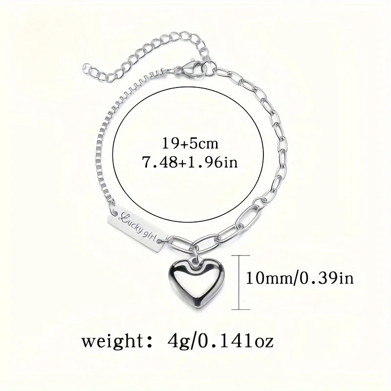 1PC Delicate Ankle Bracelet - Waterproof Chain Jewelry with Lucky Charm