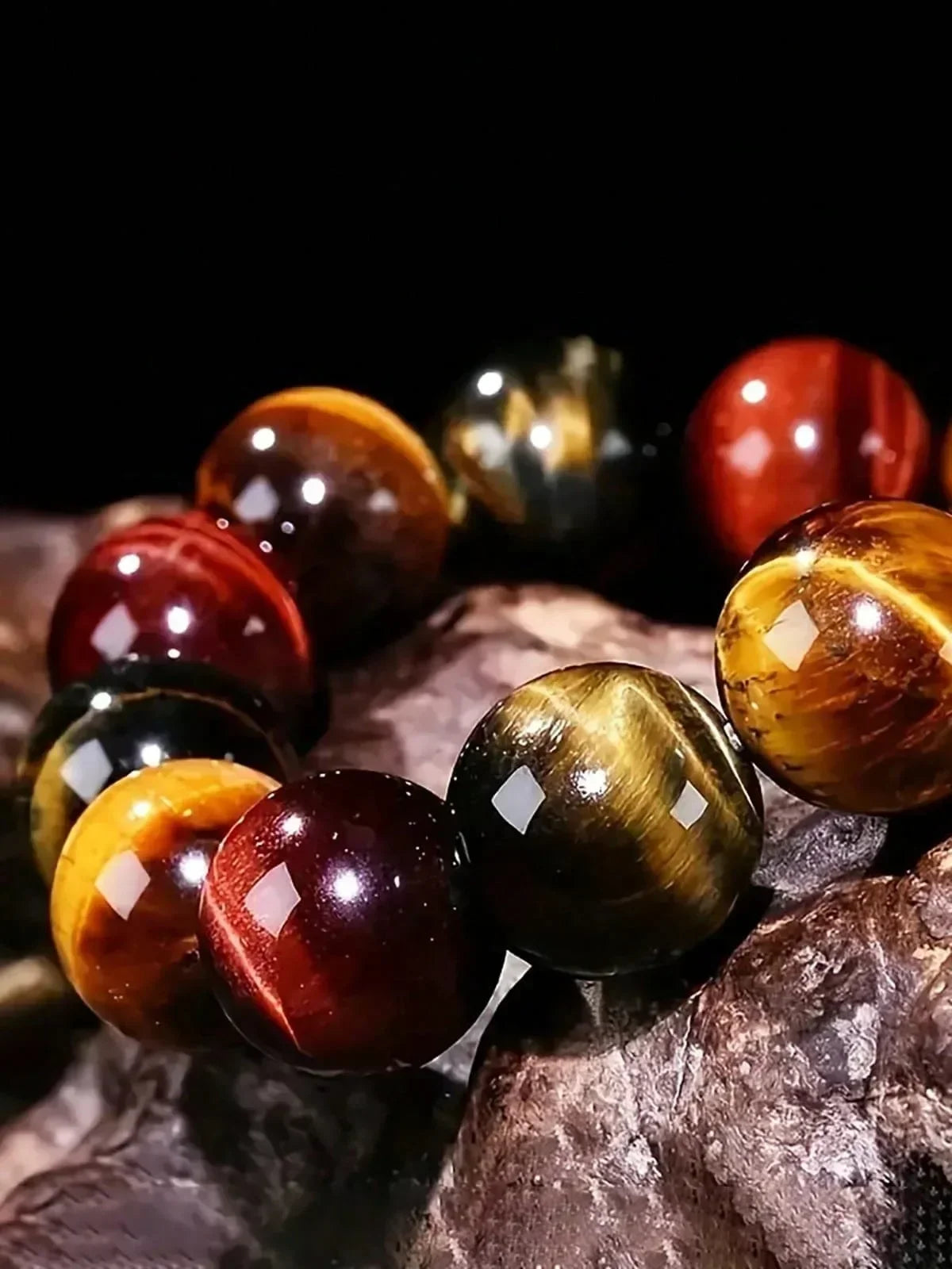 Natural Colorful Tiger Eye Stone Bracelet Cat Eye Stone Bracelet is a great gift for both men and women