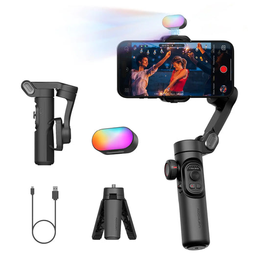 AOCHUAN Smart XE 3-Axis Handheld Gimbal Stabilizer for Smartphone iPhone Android Face Tracking Tiktok Vlog Live Streaming