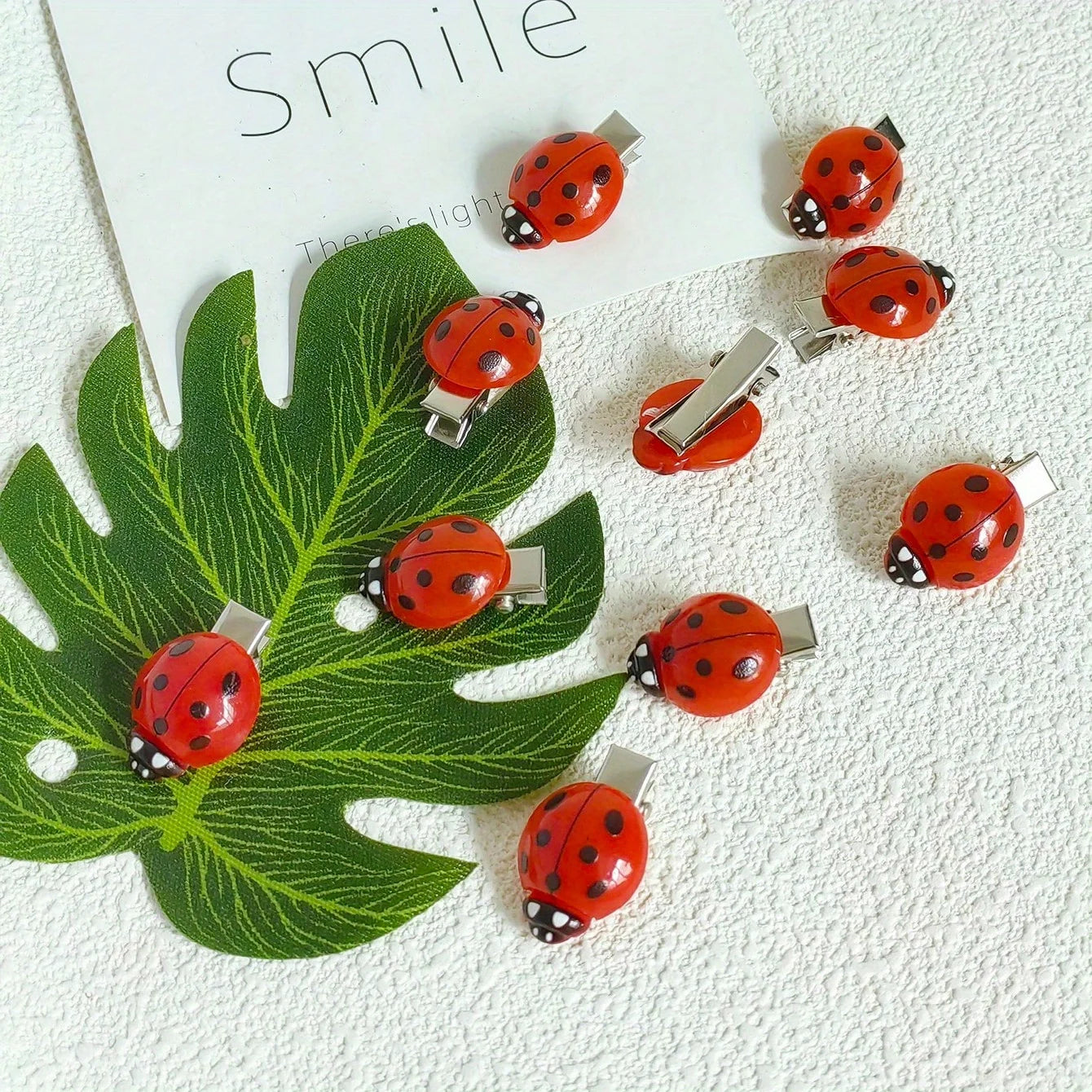 6pcs/set Ladybug Hair Clips, Red Hair Barrettes Non-Slip Hairpin Animal Hair Clips For Girls And Women, Girl Hair Accessories, I