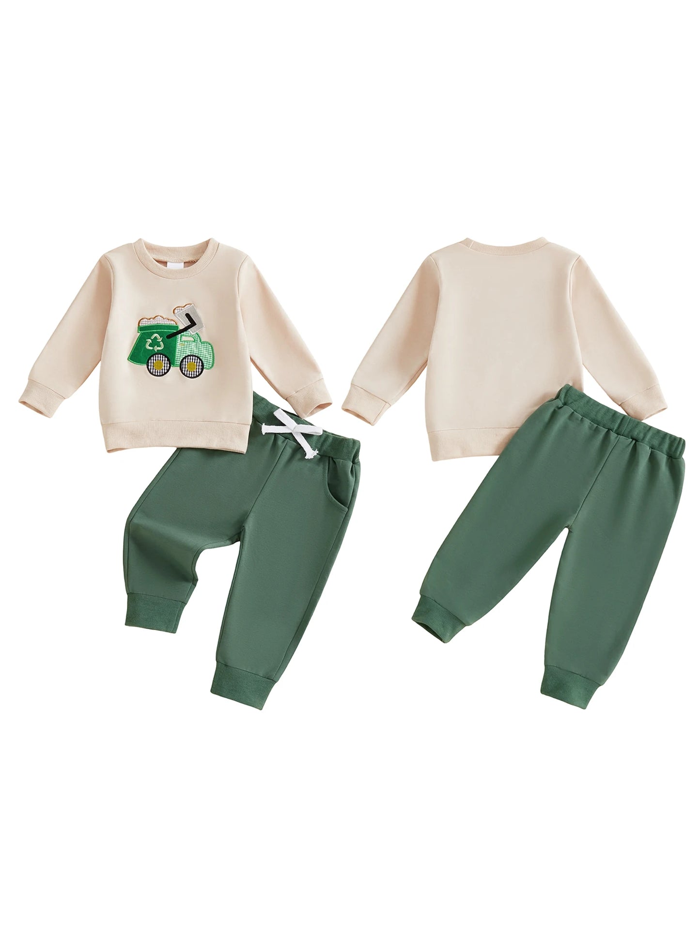 Toddler Girl 2Pcs Winter Outfit Long Sleeve Unicorn Embroidery Hoodie Leggings Set Cozy Clothes for Cold Days