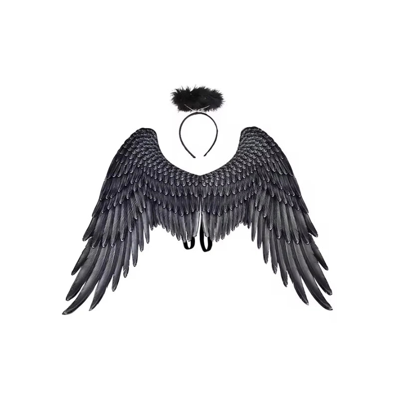 Artificial 3D Angel Wing Halloween Theme Party Cosplay Costume Non-Woven Fabric Foldable for Adults Men Women Animate Comiket