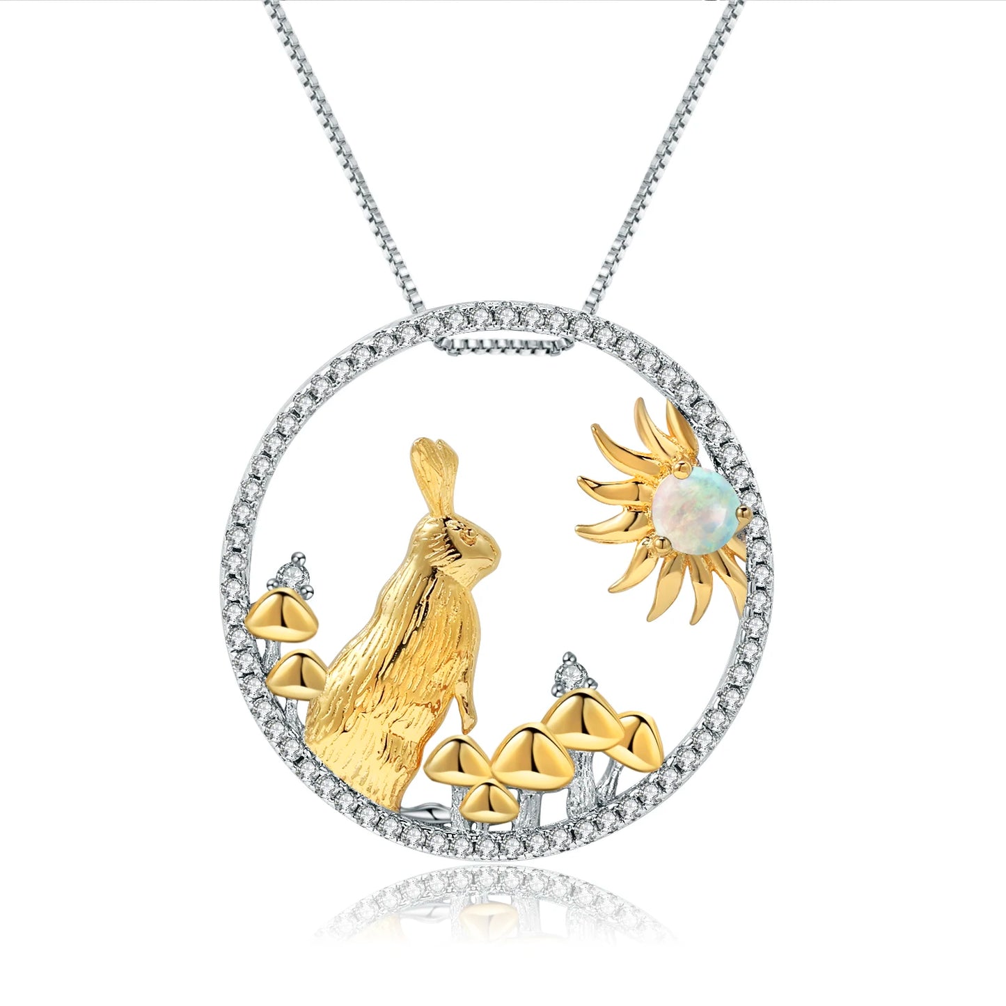 GEM'S BALLET 925 Sterling Silver Natural Swiss Blue Topaz Handmade Dragon Pendant Necklace For Women Chinese Zodiac Jewelry