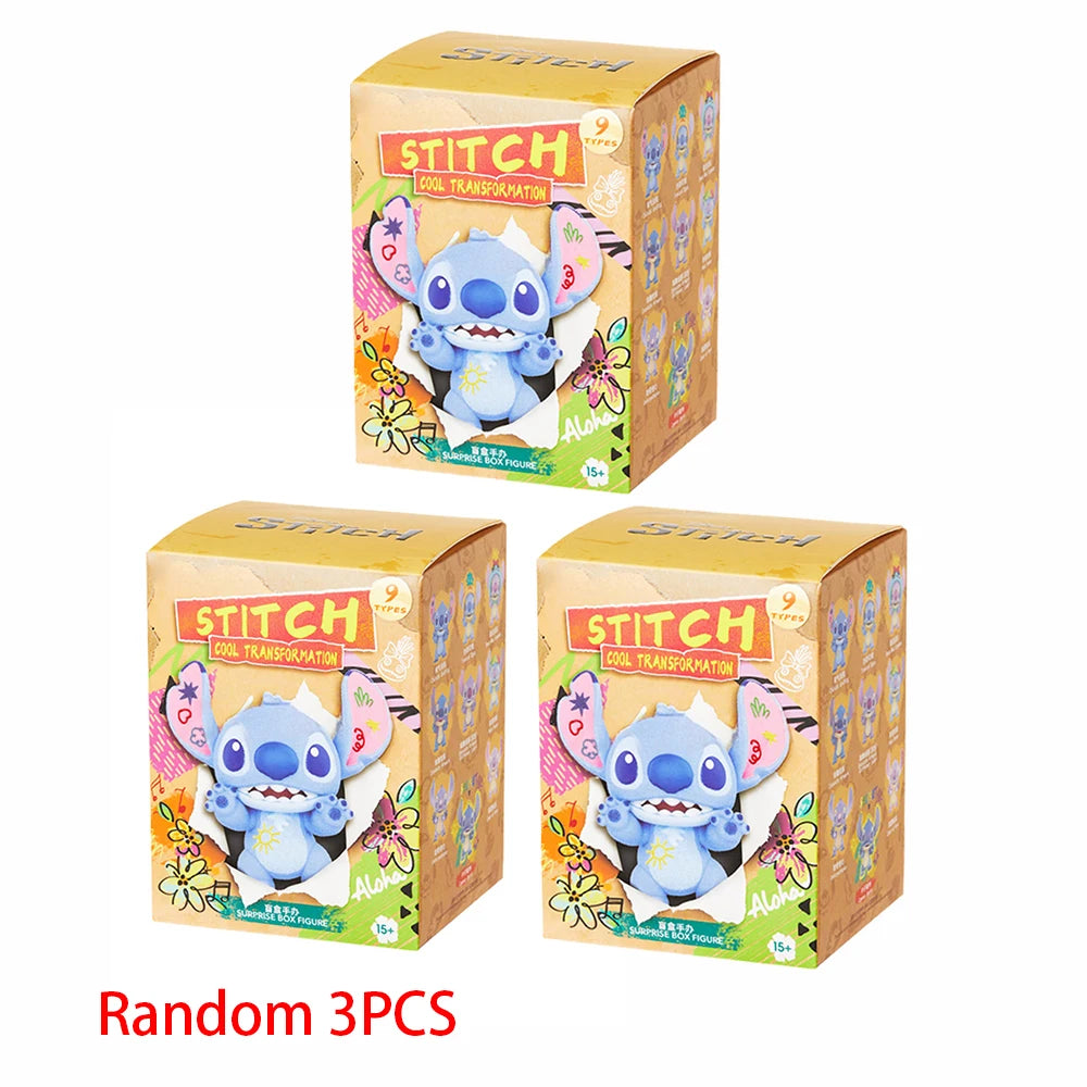 MINISO Disney Stitch Versatile Cool Series Blind Box Handmade Cartoon Character Surprise Blind Box Model Birthday Gift Random1PC