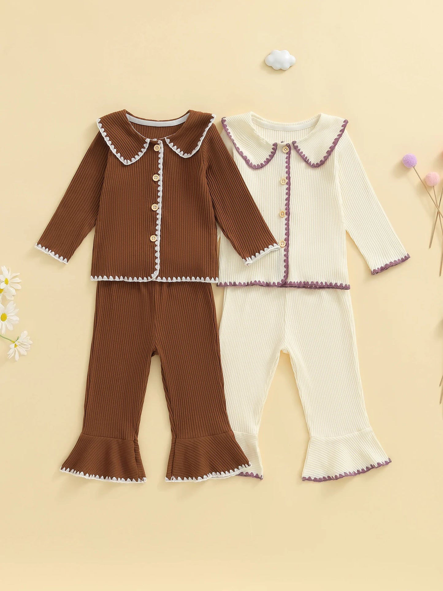 Cute Baby Girl Autumn Clothes Ruffle Sleeve Floral Print Top Bowknot Suspender Skirt 2 Piece Outfit Set for Toddler