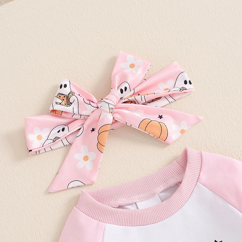 Toddler Boys Outfit Pumpkin Patch Graphic Tee with Jogger Pants and Beanie Hat Halloween Costume Set for Kids