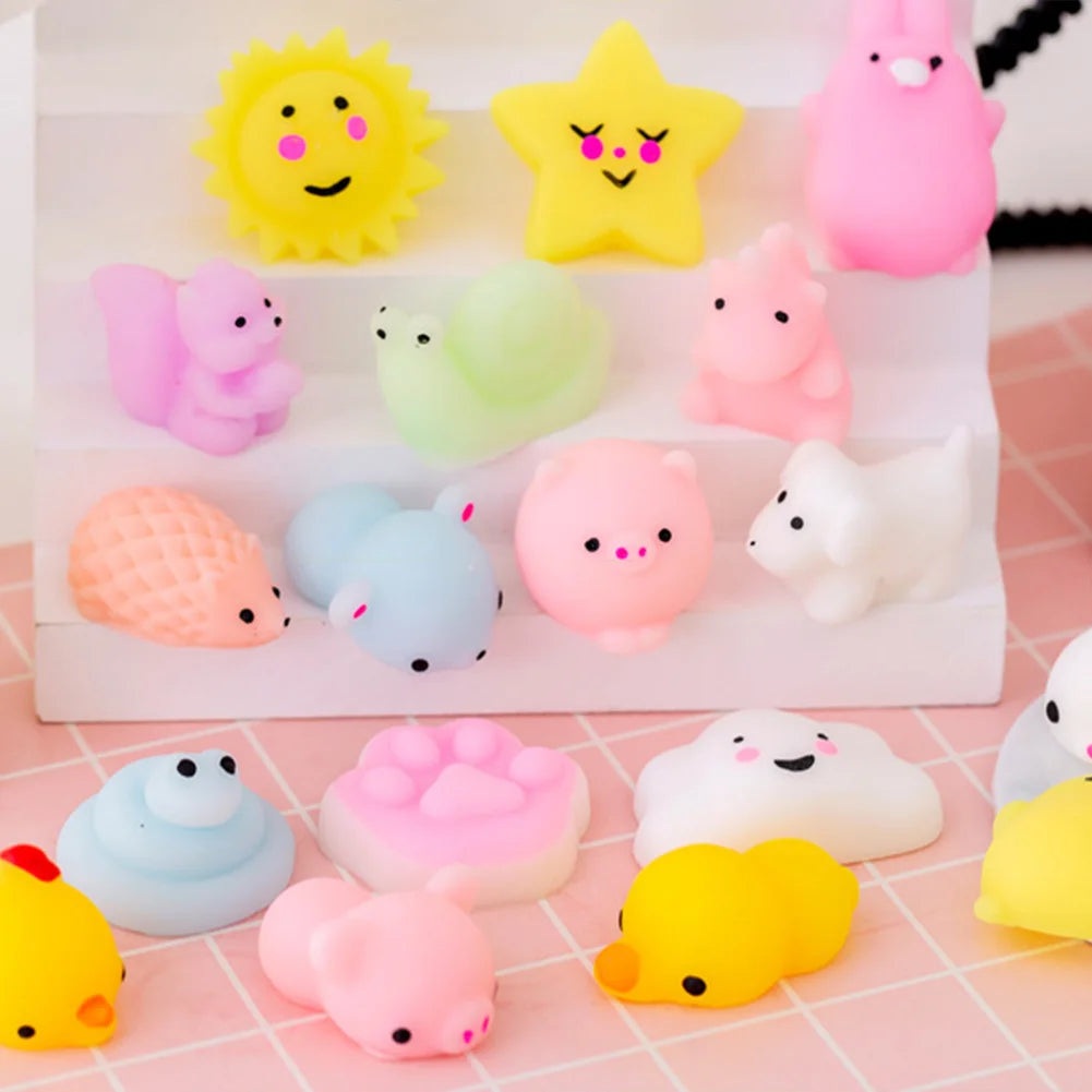 TPR Soft Glue Antistress Toy Cartoon Animal Squishy Toys For Kids Adult Antistress Ball Squeeze Party Favors Stress Relief Toys