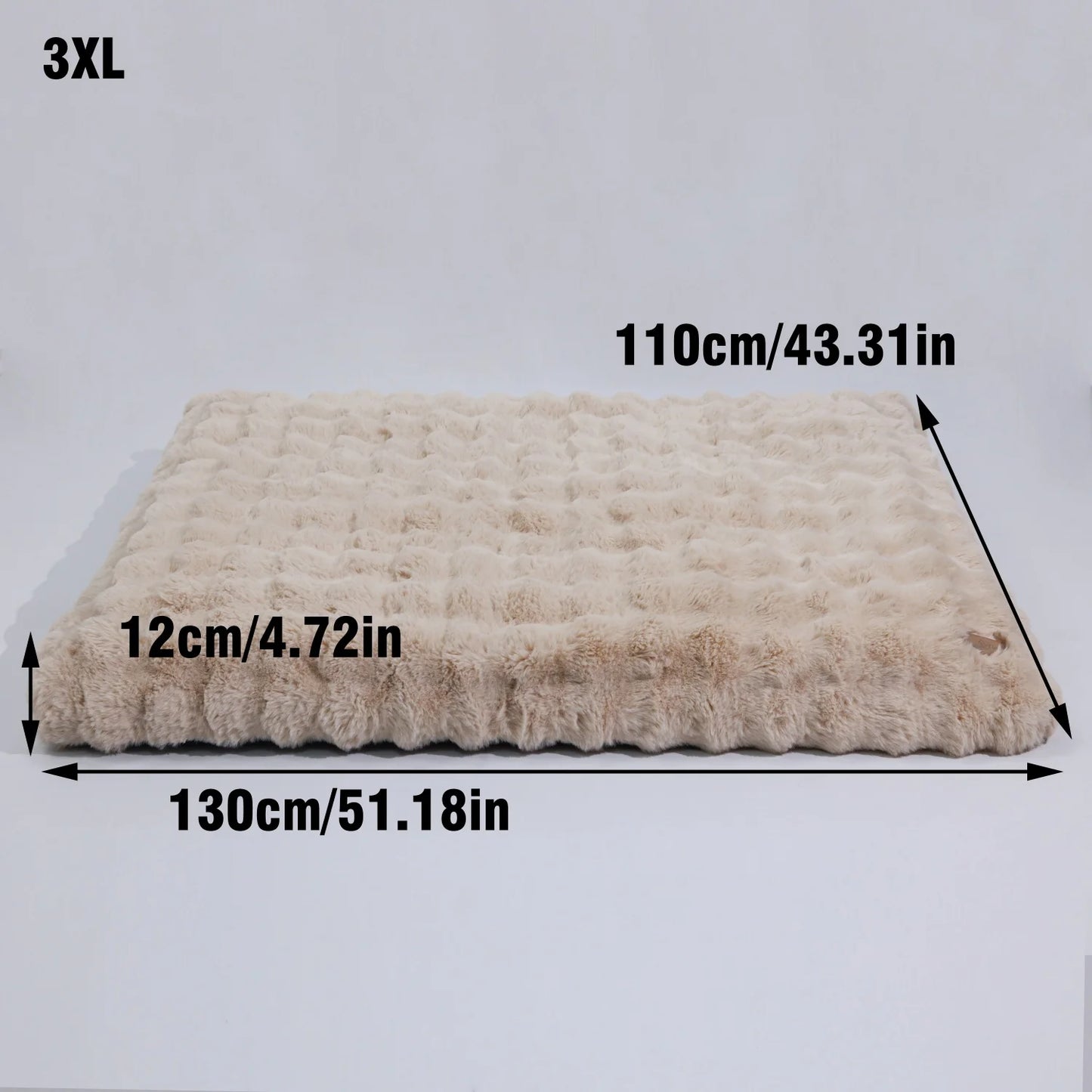 M-4XL Ultra-soft Plush Dog Bed Pet Cat Calming Sleeping Bed Thicker Foam Base Crate Bed Multiple Sizes Option for Dogs
