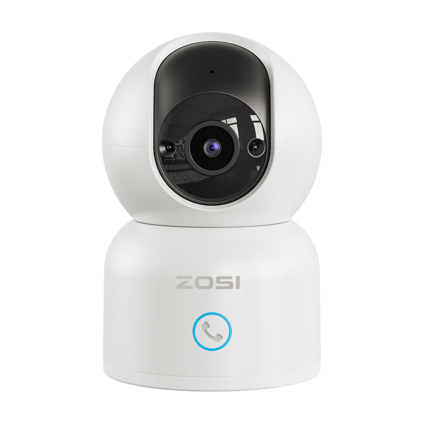 ZOSI 360° Smart Home Security Camera PTZ Auto Tracking Baby Monitor AI Panoramic HD Night Vision Indoor WiFi Surveillance Camera