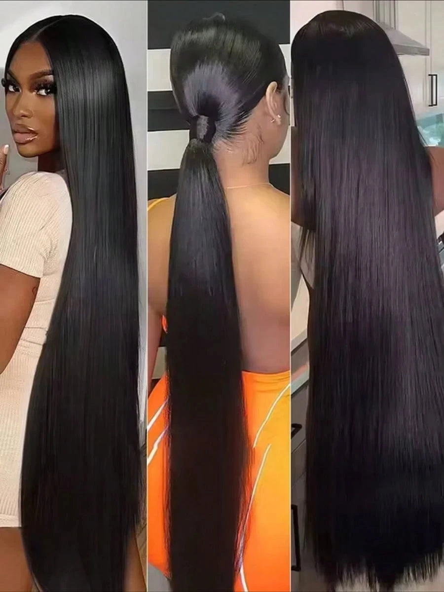 38 40 Inch Raw Straight Bundles 100% Human Hair 3 4 5 Bundle Brazilian Weave Virgin Raw Hair Human Hair Bundles Extensions Black