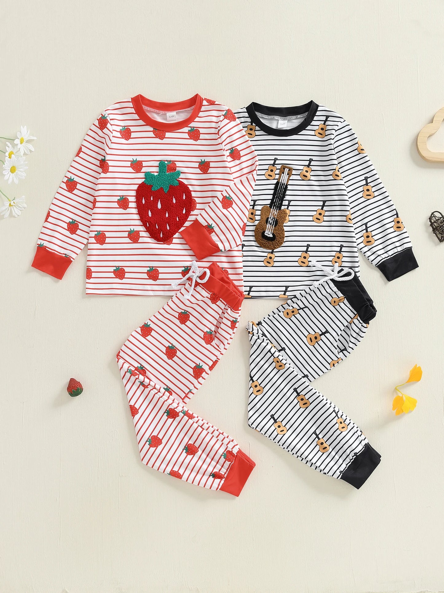 Adorable Baby Girl 2-Piece Winter Outfits with Cute Bear Print Hoodie and Pants Set Toddler Clothes for Cold Days