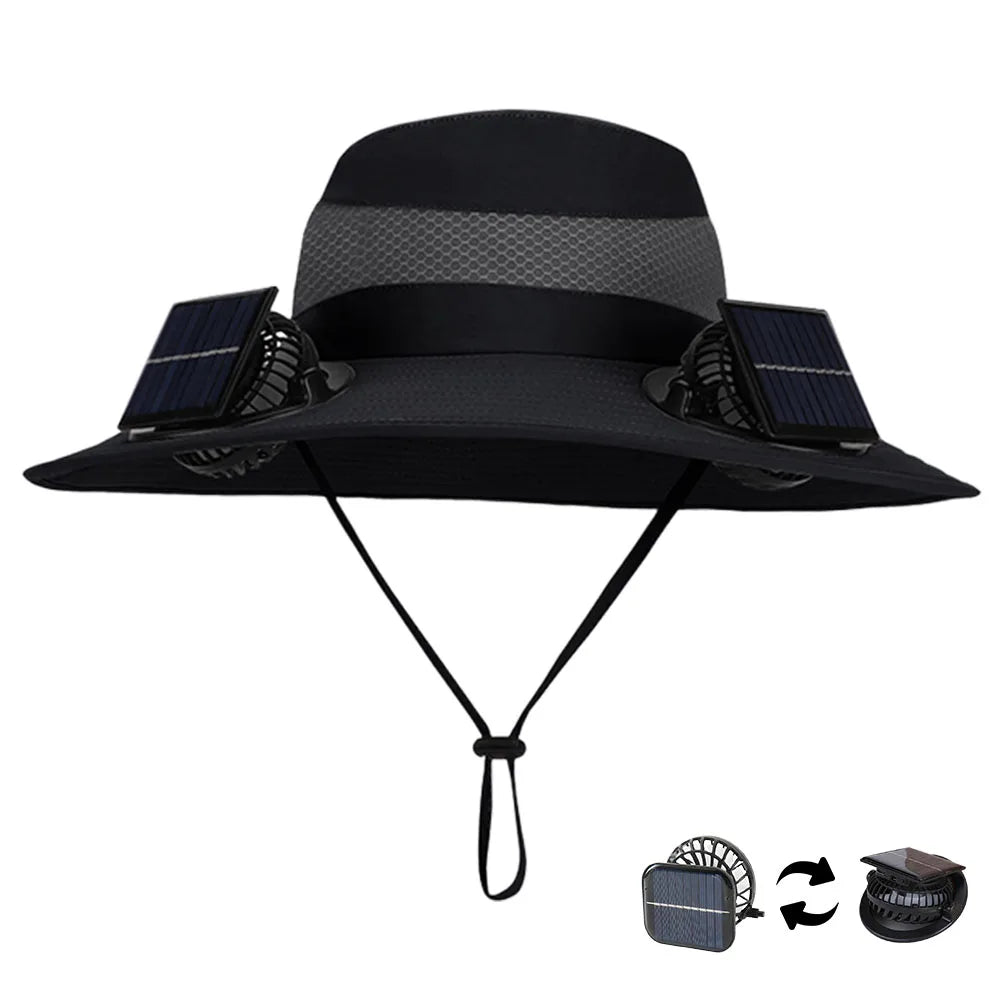 Sunshade Fishing Hat Quick-Dry Large Edge Cooling Hat 3 Modes Outdoor Drawstring Fishing Hat for Outdoor Riding Hiking Fishing
