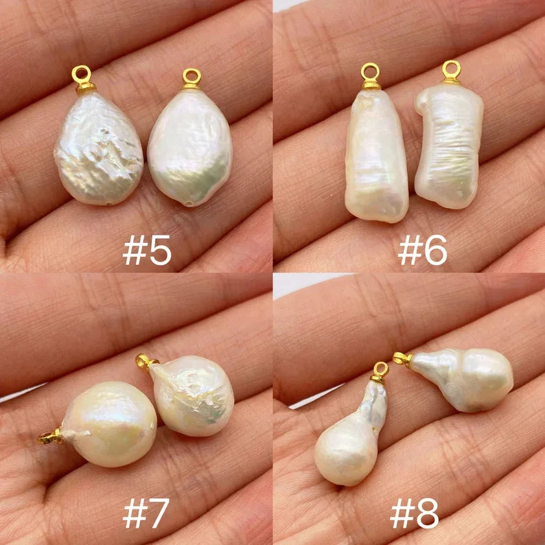 Natural freshwater pearl irregular shape pendant,irregular rhombus round five-pointed star boutique pendants,DIY Jewelry Making