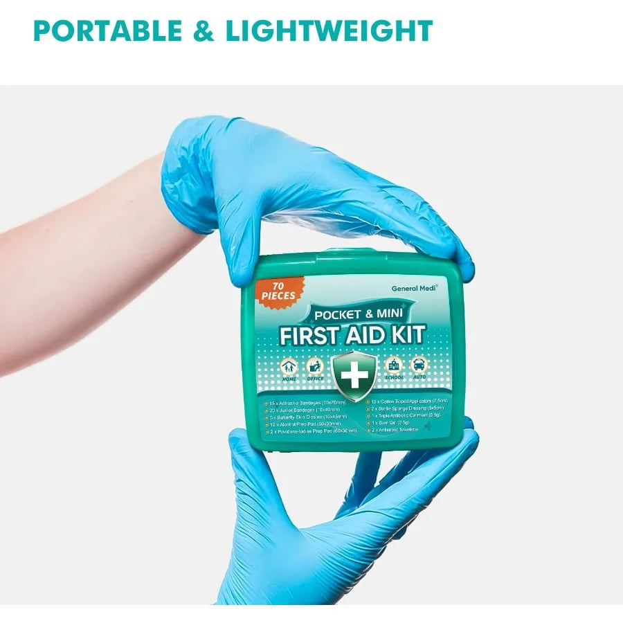 General Medi 420 Piece First Aid Kit with 6 Individual Boxes of 70 Items Each Premium Medical Supplies Ideal for Travel Home Of