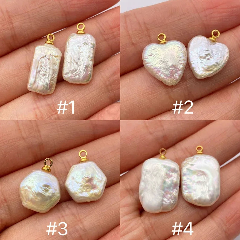 Natural freshwater pearl irregular shape pendant,irregular rhombus round five-pointed star boutique pendants,DIY Jewelry Making