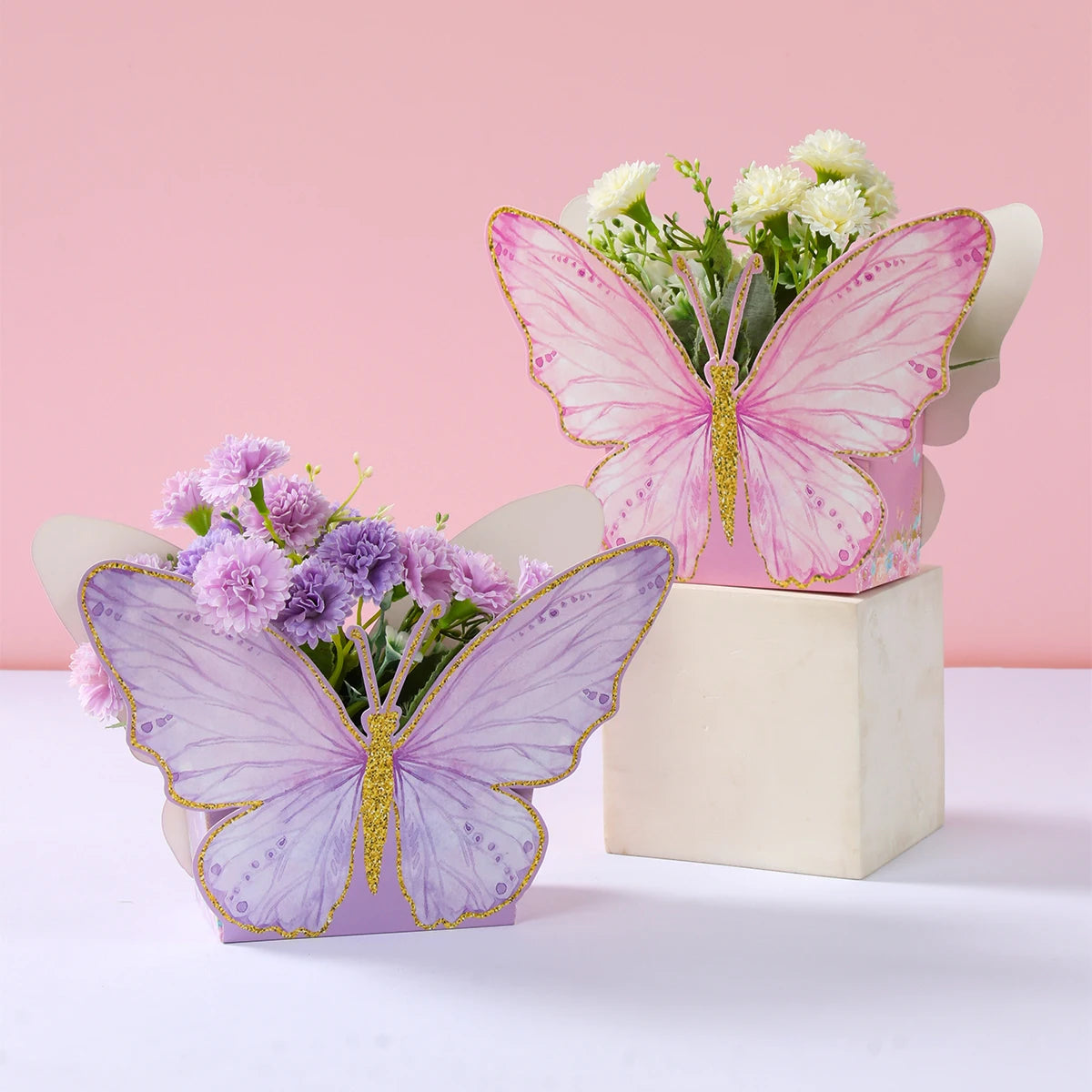 6pcs 20x14cm 3D Simulation Butterfly Birthday Decoration Girl Butterfly Decor Birthday Party Baby Shower Wedding Decoration