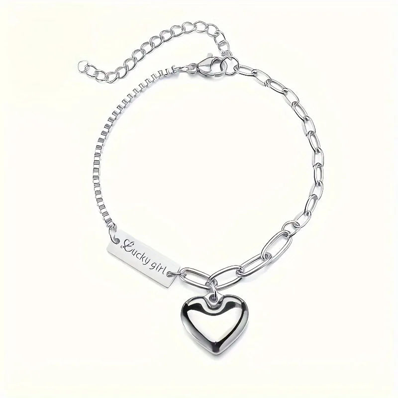 1PC Delicate Ankle Bracelet - Waterproof Chain Jewelry with Lucky Charm