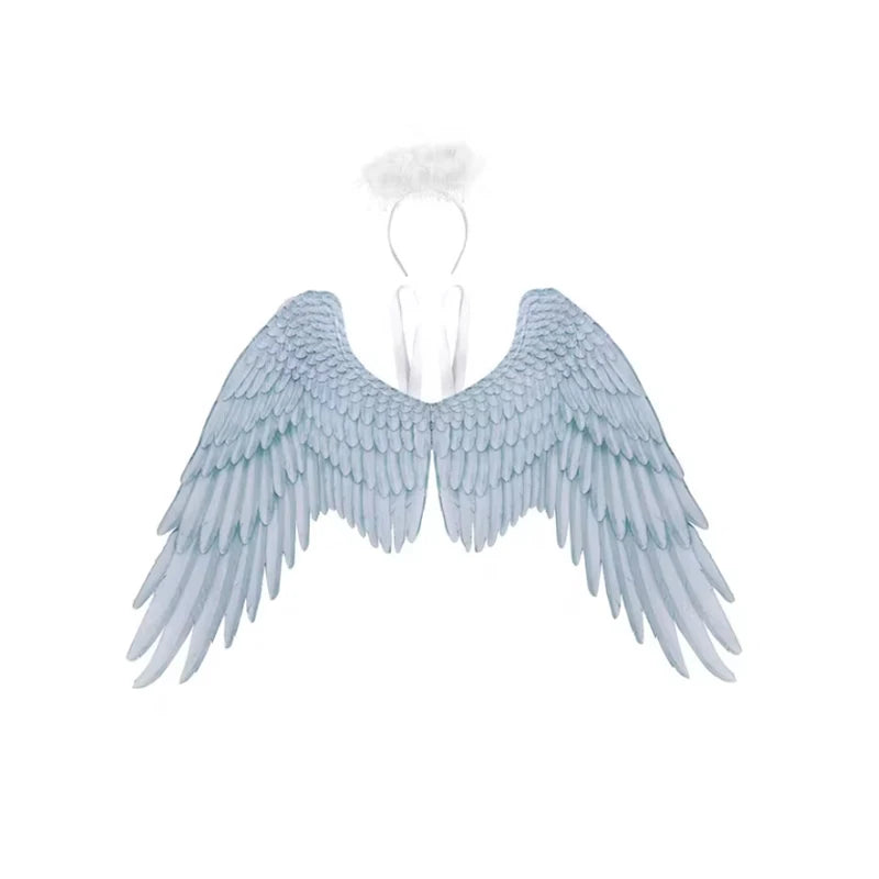 Artificial 3D Angel Wing Halloween Theme Party Cosplay Costume Non-Woven Fabric Foldable for Adults Men Women Animate Comiket