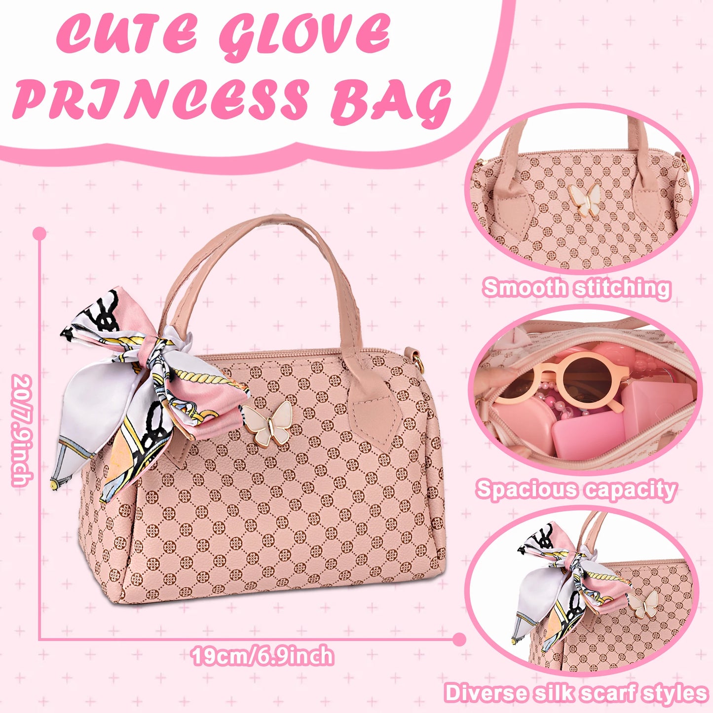 Princess Playset for Girls: Stylish Makeup Kit with Handbag, Phone, Wallet & Fake Cosmetics – Perfect Gift for Kids Aged 3+