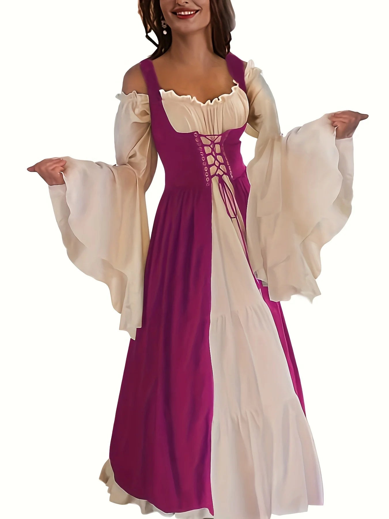 Womens's Medieval Renaissance Costume Cosplay Over Dress