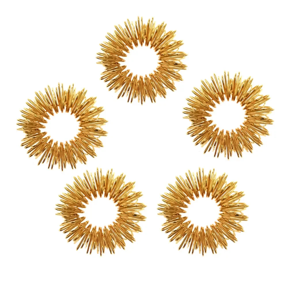 5-15pcs Acupressure Rings Spiky Sensory Finger Rings Set for Teens Adults Stress Reducer Massager Stress Relief Fidget Toys